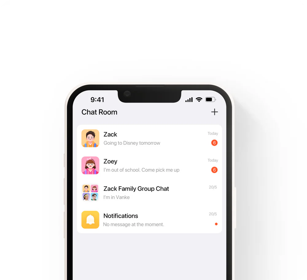 Know who all your kid is chatting with on the imoo app