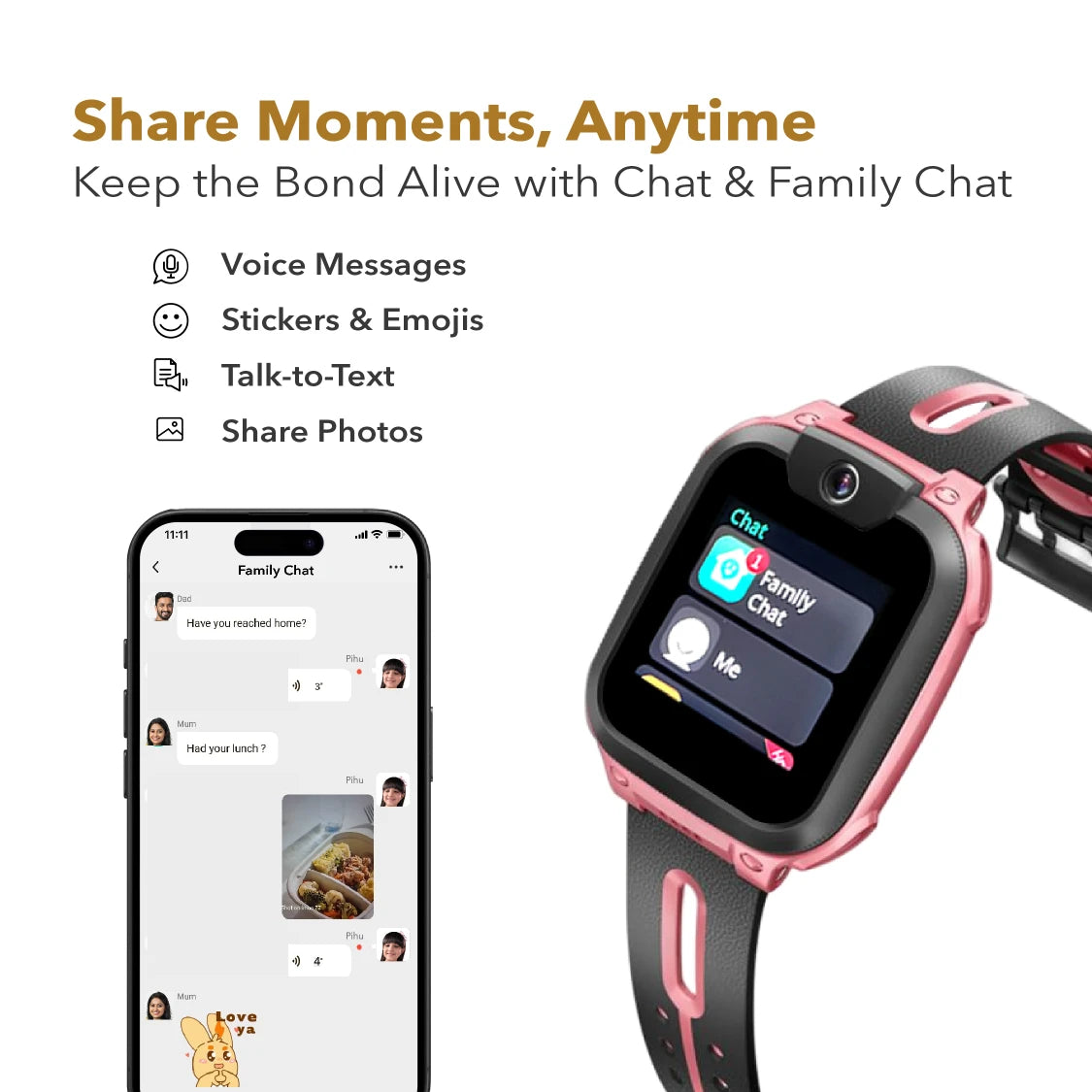 Let sharing not stop with distance - imoo Z1 keeps it going with Chat & Family Chat feature