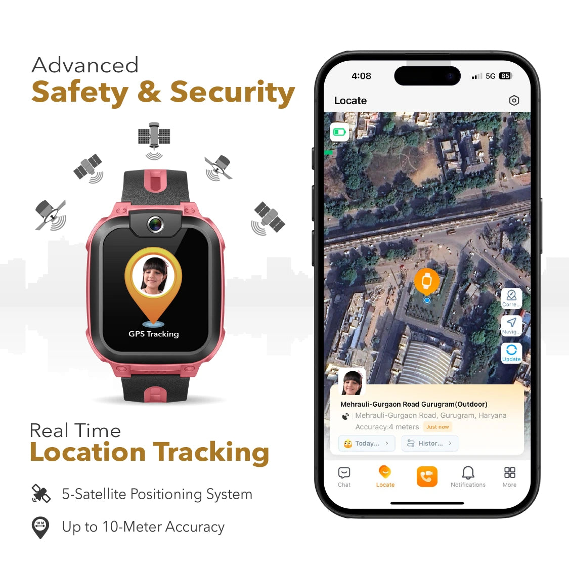 stop worry stay in the know with imoo watchphone you child' precise location anytime on your phone