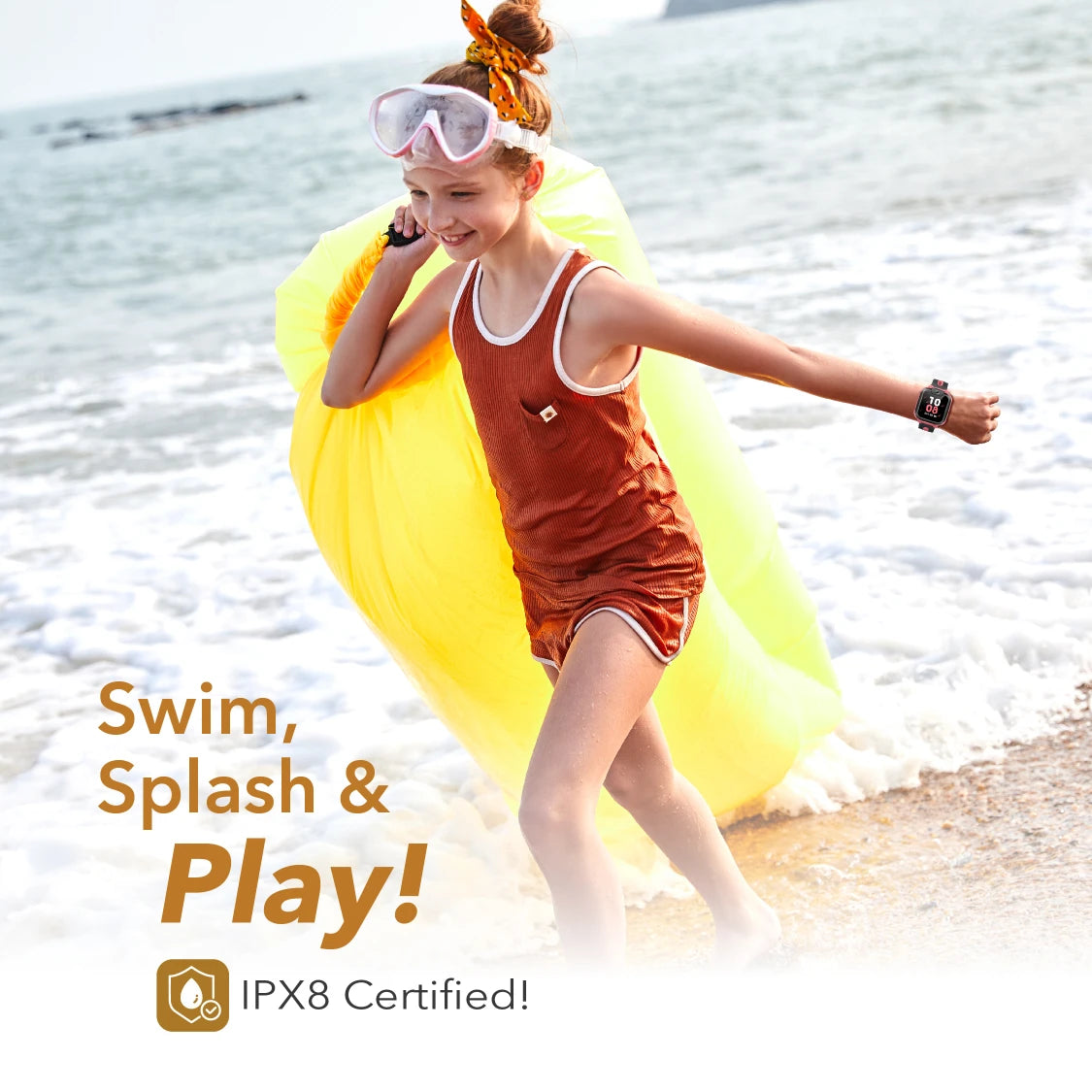 tested for IPX8 waterproofing the best gift for kids who love water sports