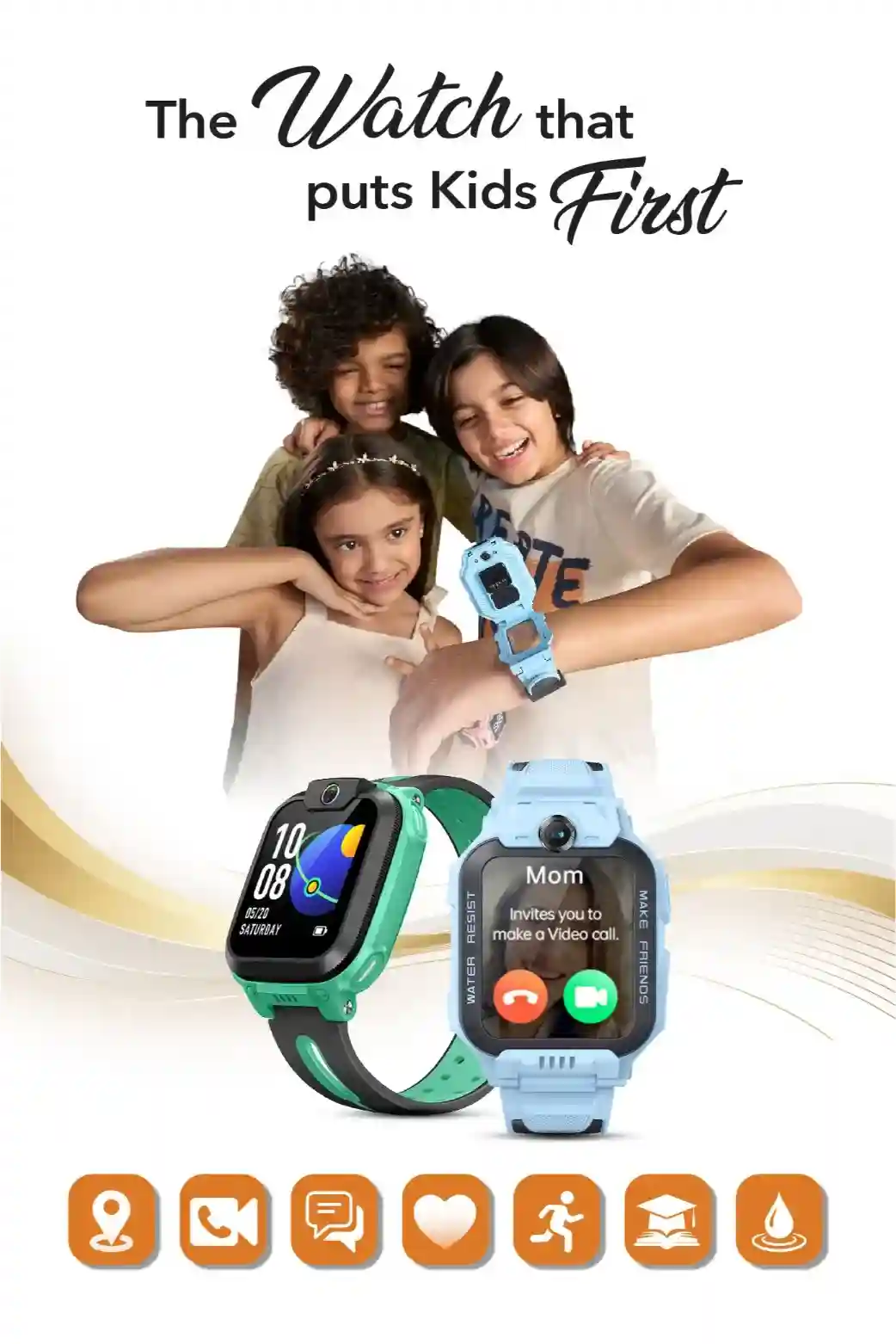 imoo watchphone with built in camera for video calls and selfies and endless more featres